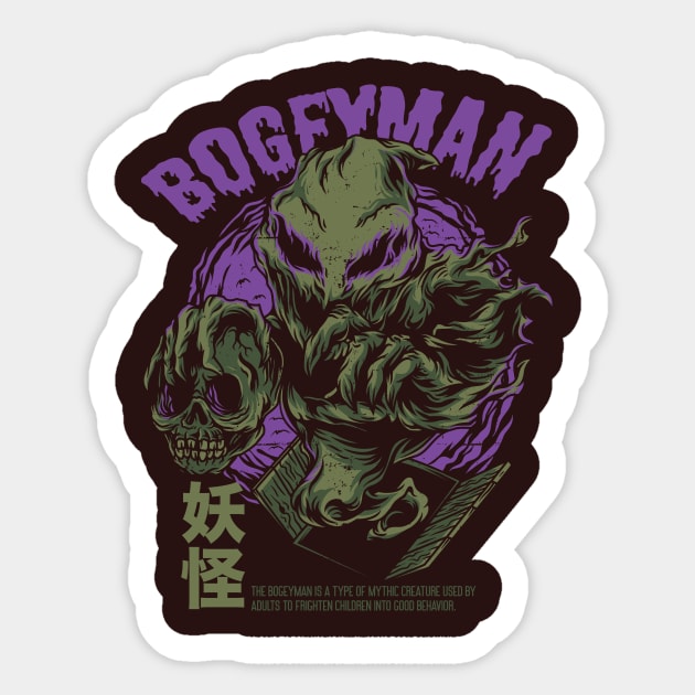 Creepy Horror Bogeyman Monster Vintage Scary Comic Sticker by SLAG_Creative